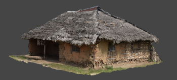 Figure 3. 3D model of a Swahili house using SfM software. Photo Dav Smith. (click to enlarge).